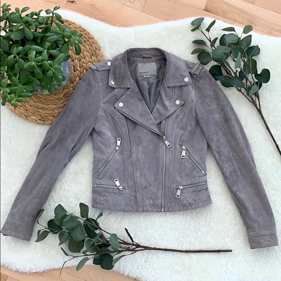 * Gray leather jacket * - Picture 1 of 6